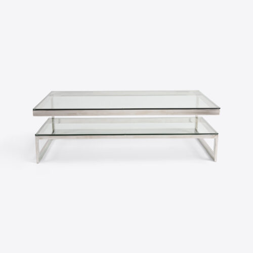 nickel G frame coffee table 70s inspired interiors