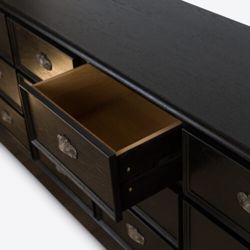 black oak drawers for kitchen or living