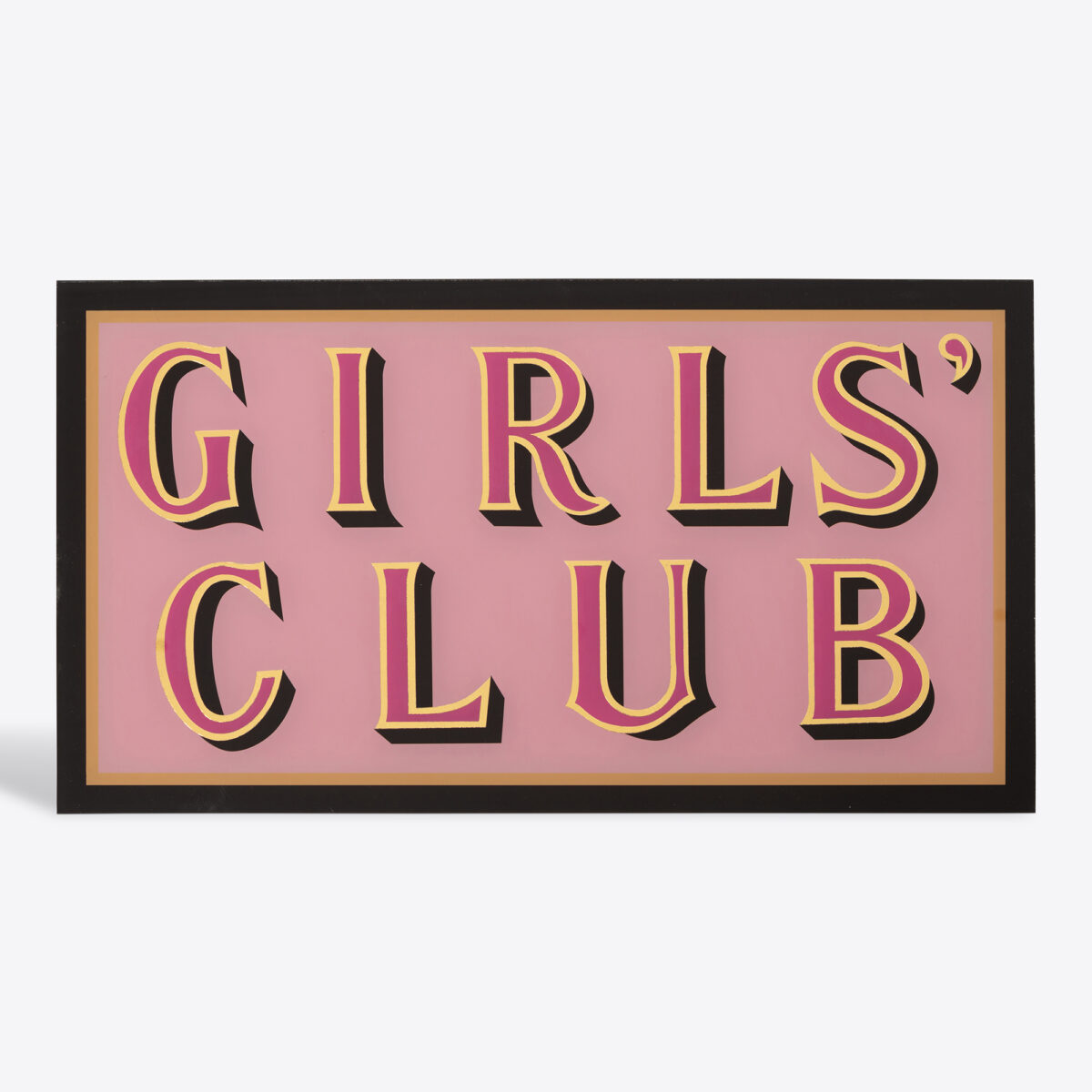 Hand Painted Pink on Pink Girls Club Sign