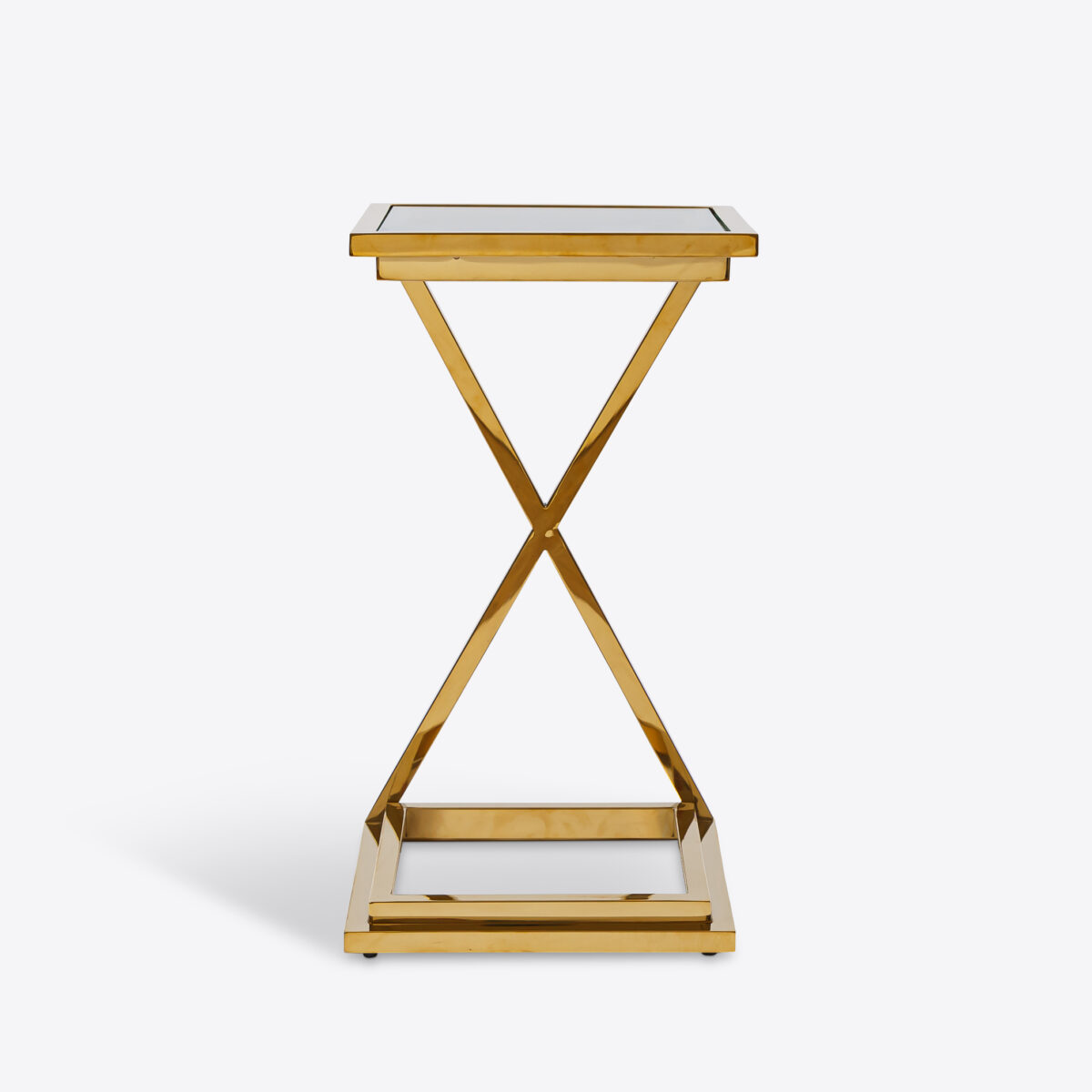 Brass X Side Table