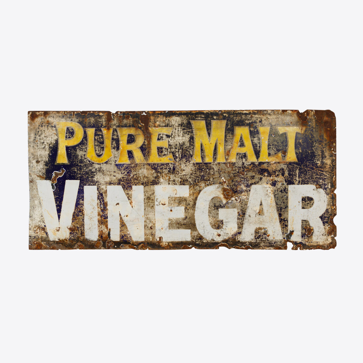 1930s Large Enamel Malt Vinegar Sign