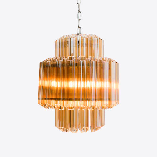 amber yellow small chandelier