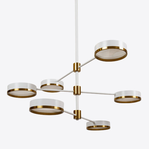 mid-century inspired white tiered moscow sputnik chandelier