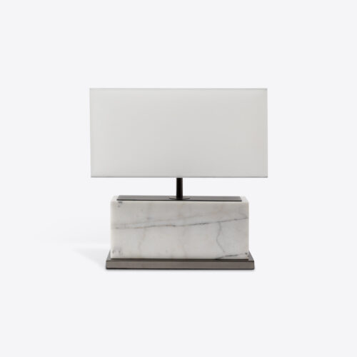 malabar rectangular white marble table lamp