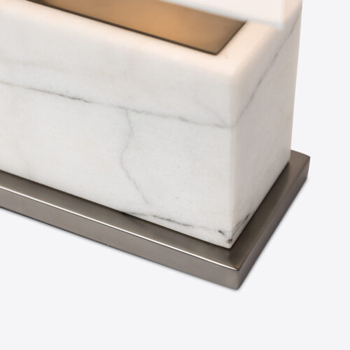 malabar rectangular white marble table lamp