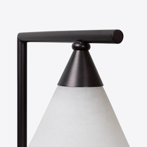 Mosman alabaster floor lamp with cone shade
