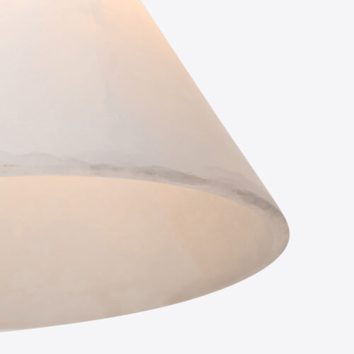 Mosman alabaster floor lamp with cone shade