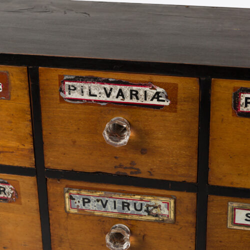 antique chemist apothecary drawers