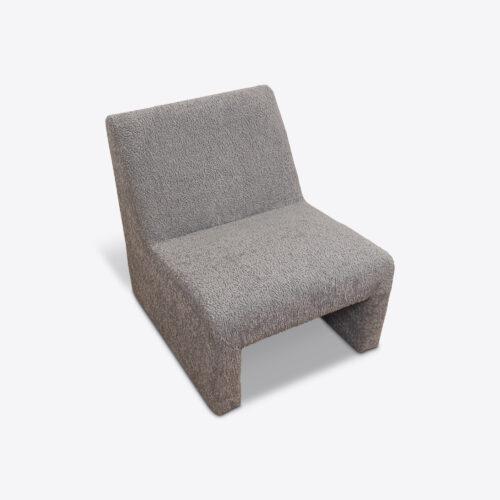 grey boucle armless chair