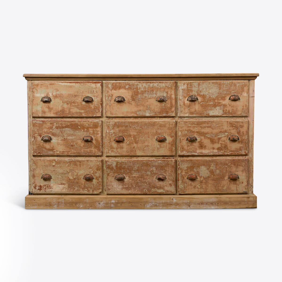 Mid 20th Century French Bank of 9 Drawers