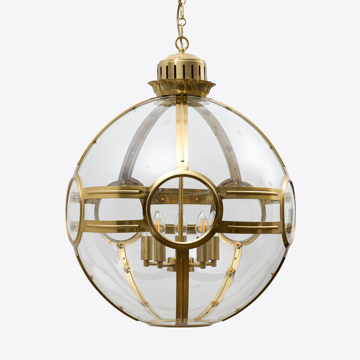 Large Brass Clyde Globe Lantern