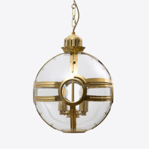 brass hanging globe lantern