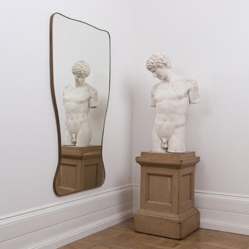 vintage Italian mid-century hourglass mirror