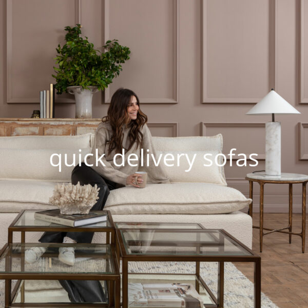 quick delivery sofas by Pure White Lines