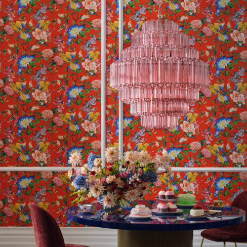 Pink Chandeliers for the Perfect Maximalist Interior - Clarke & Clarke Wedgewood