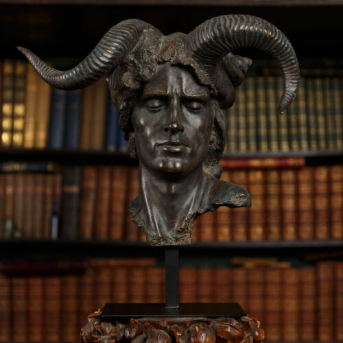 Damien bronze effect bust