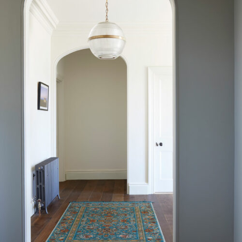 hallway-design-Fiona-Duke-interiors-Pure-White-Lines-holophabe-globe-light