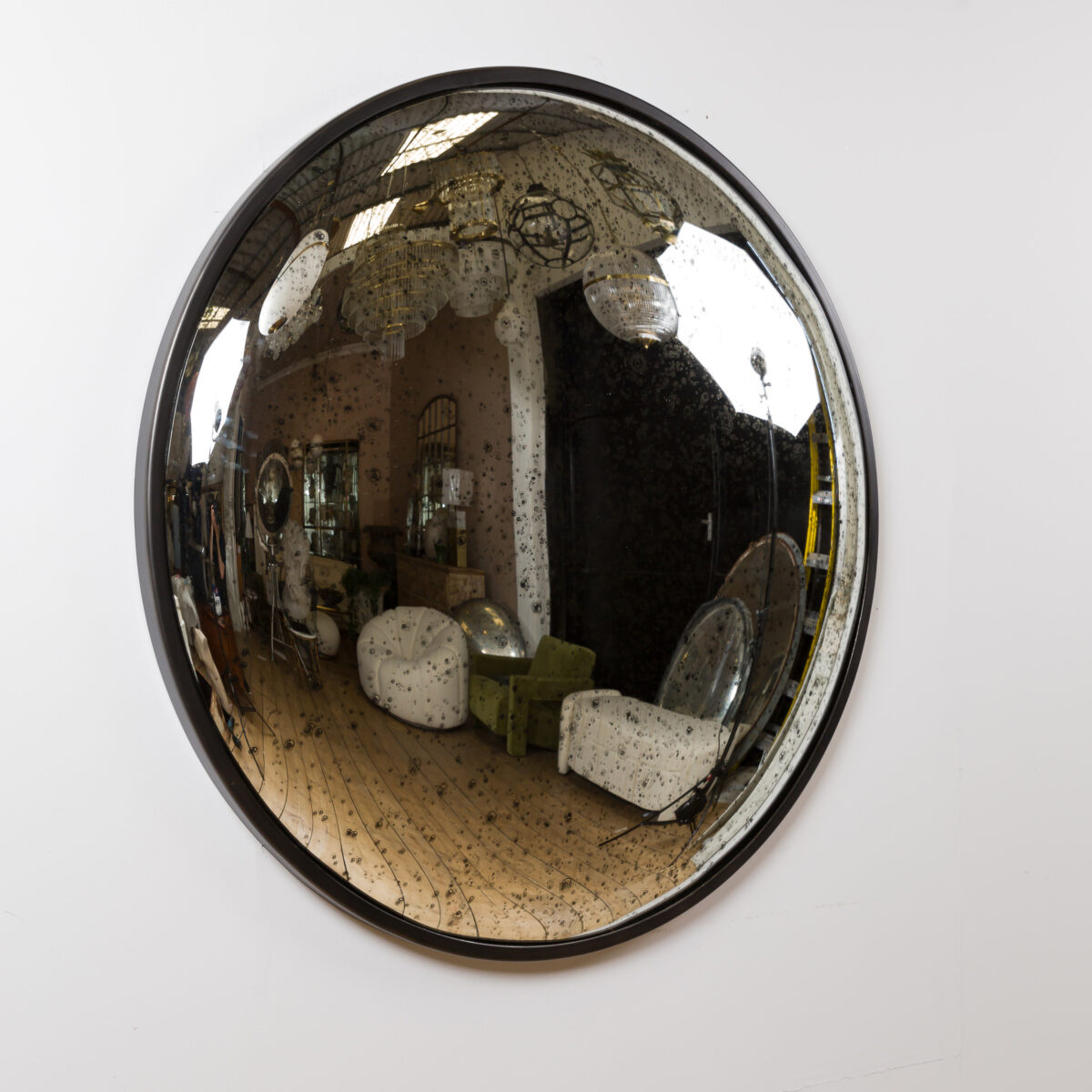 Aged Glass Steel Convex Mirror  - 3 Sizes Available