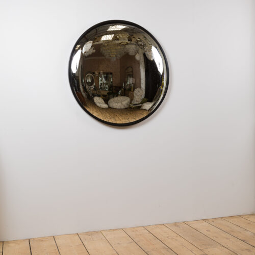 aged glass convex mirror