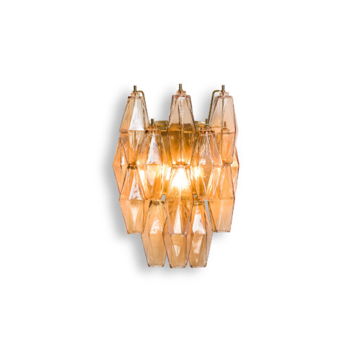 vintage style wall light with coloured glass