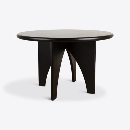 round black oak dining table