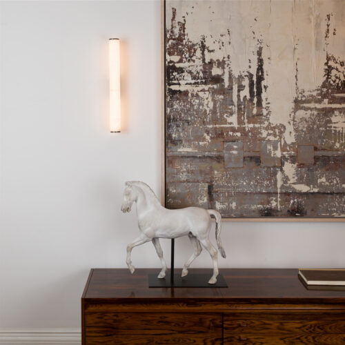 alabaster wall light slim minimal