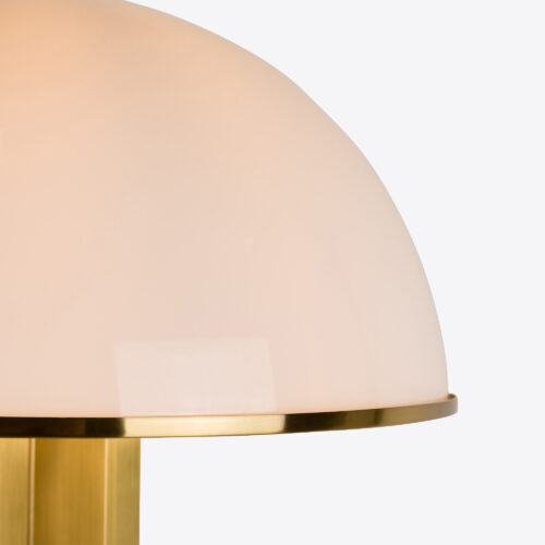 mushroom lamp with opaline glass dome shade
