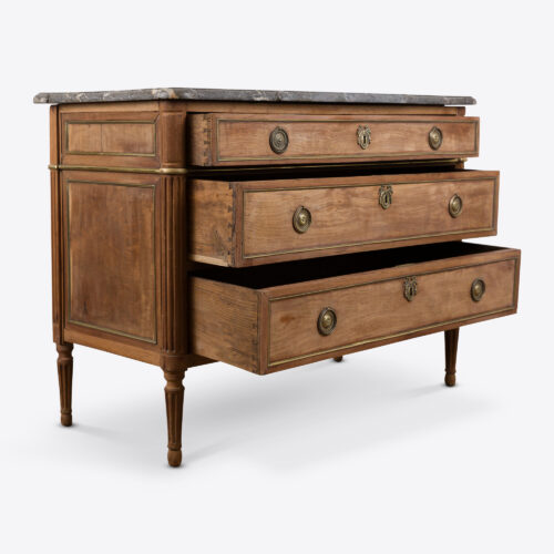pale walnut wood antique French commode