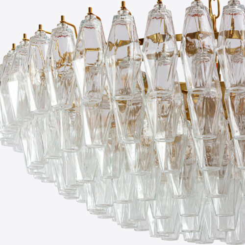 clear Sorrento vintage inspired tiered chandelier