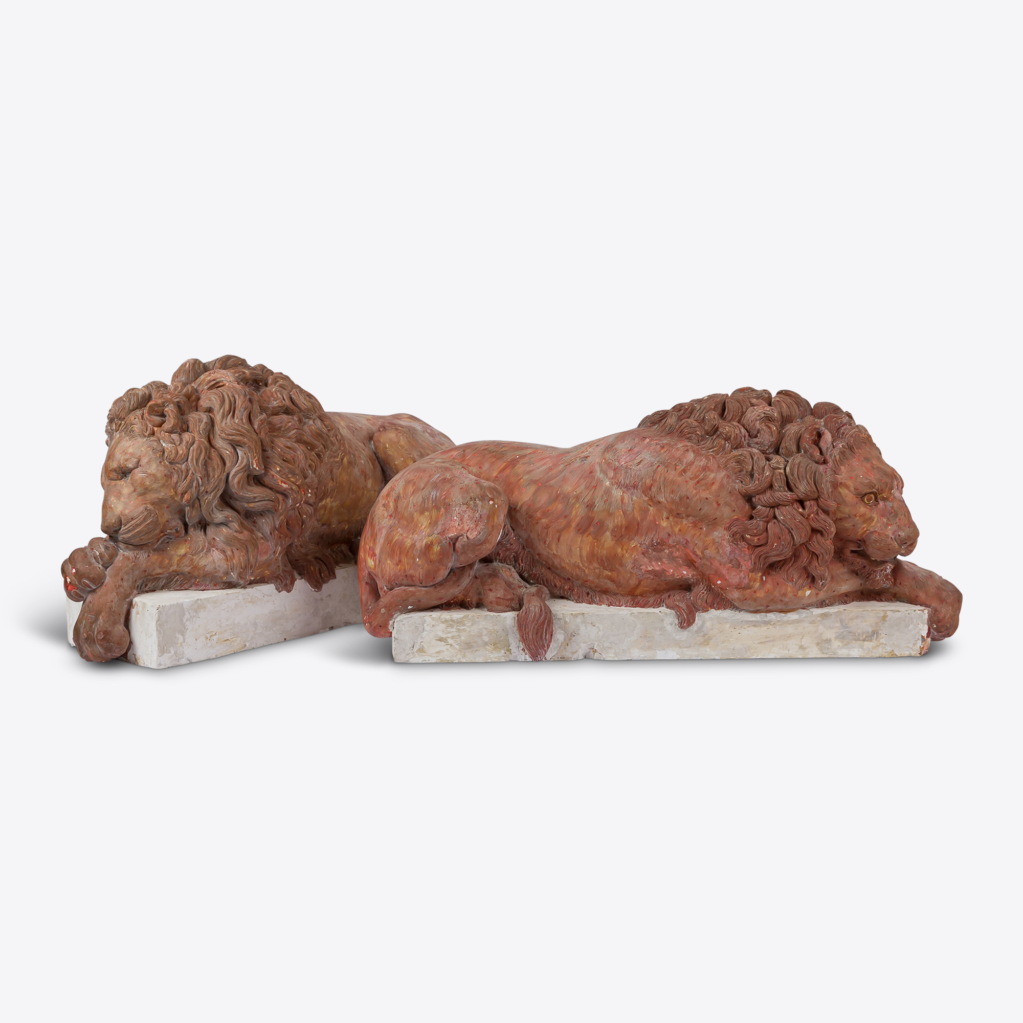 antique lion statues