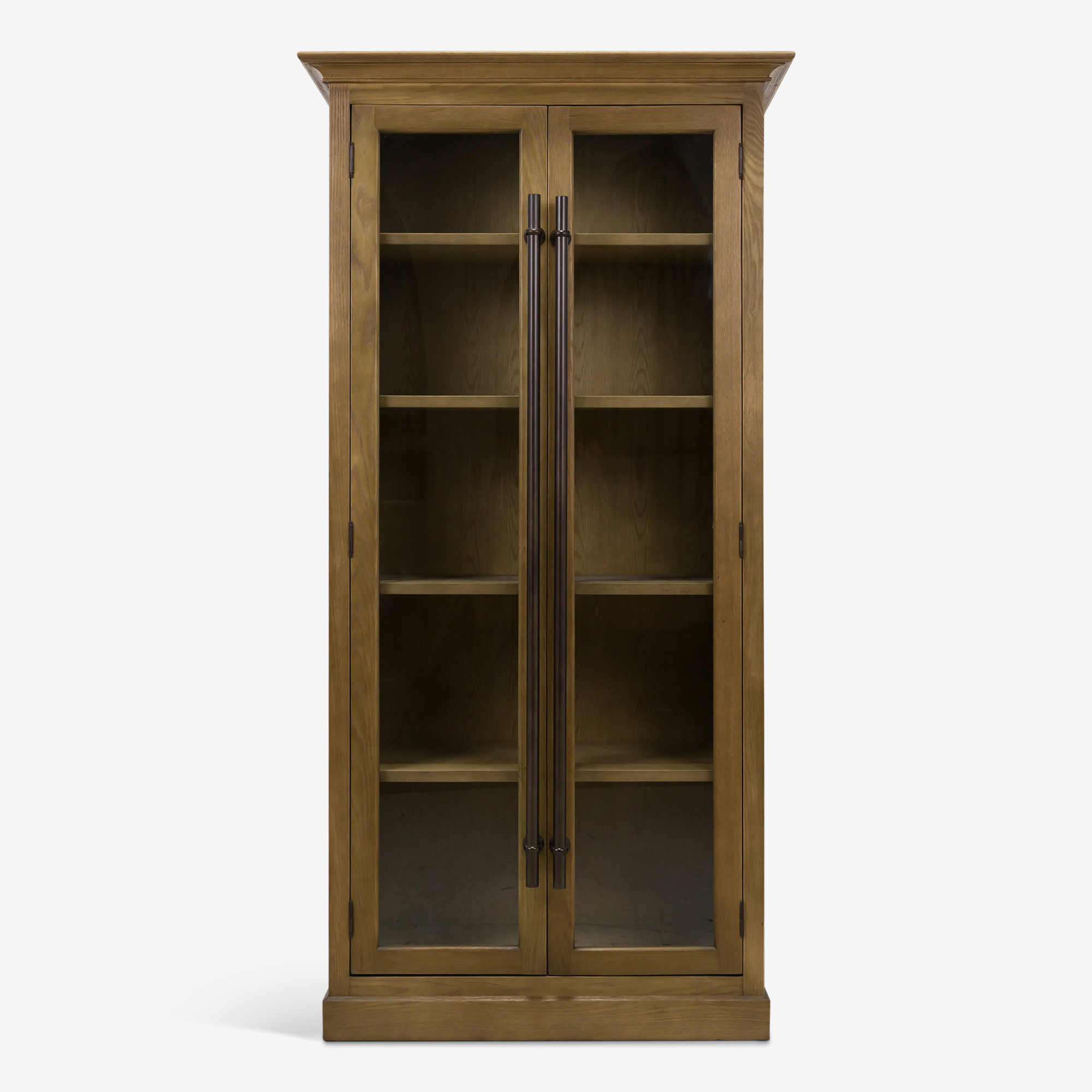 cabinet Brodie oak natural display glass