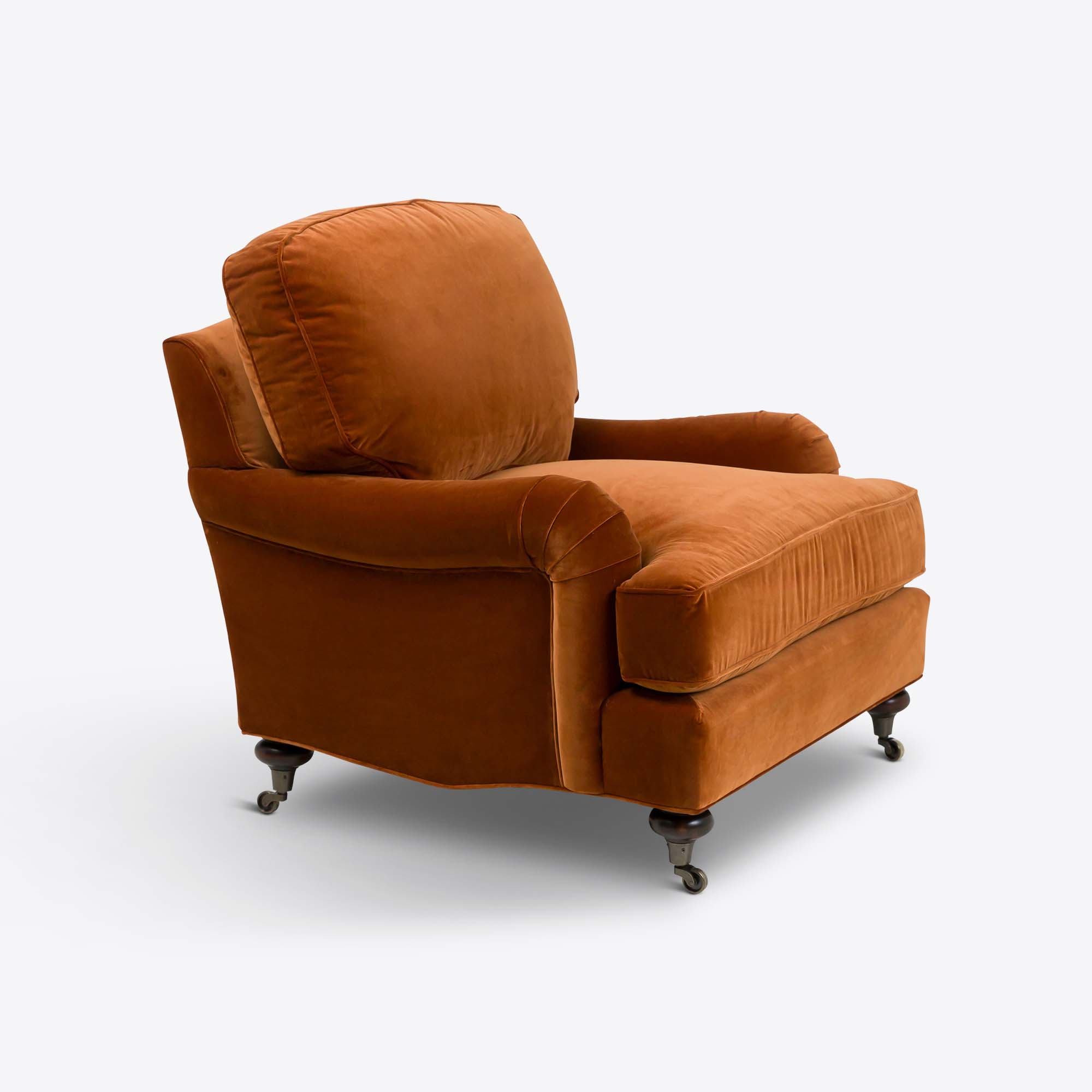 Fiona Mid-Century Modern Fabric Swivel Armchair