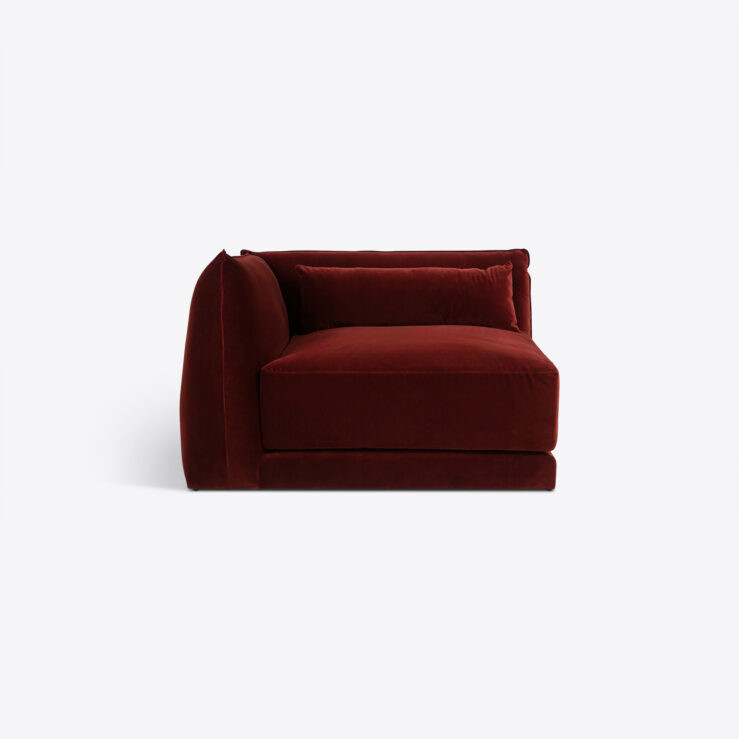 Red Brick Milano Sectional Sofa in 70s style